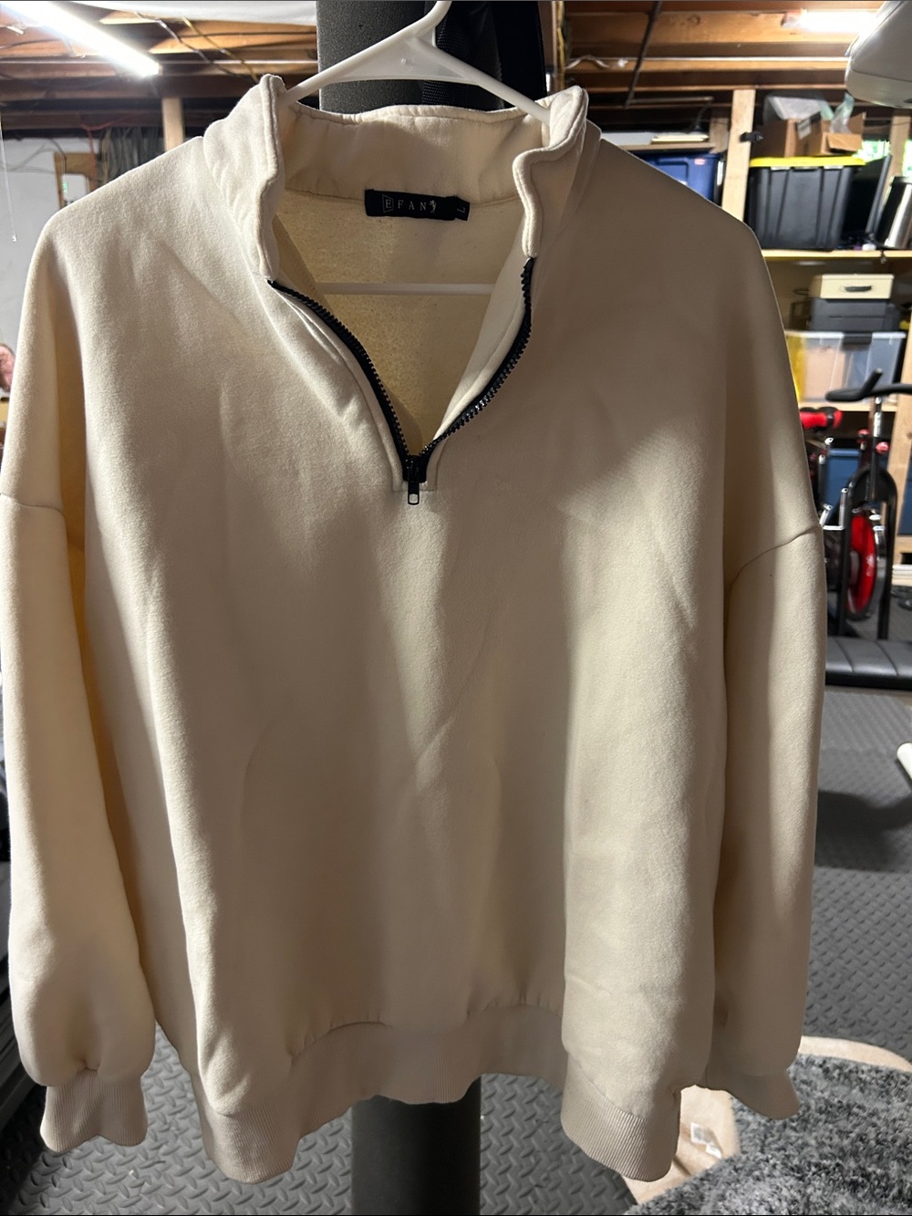 Cream Half-Zip Women’s Sweater by